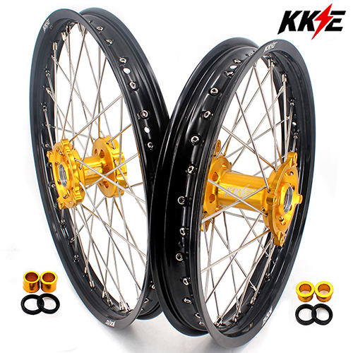 KKE 21/19 Dirtbike MX Wheels Rim Set Fit SUZUKI RM